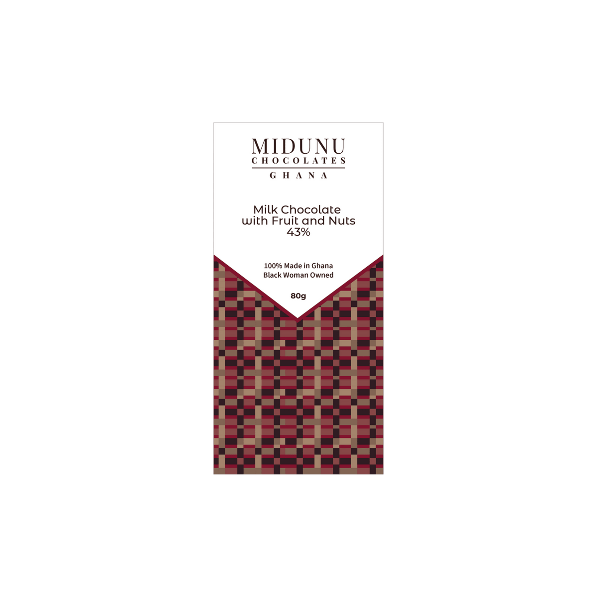 Midunu Chocolates 43% Milk Chocolate with Fruit and Nuts Bar