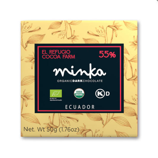 MINKA Chocolates Organic Dark Chocolate Bar 55% El Refigio Farm - Single Origin Collect