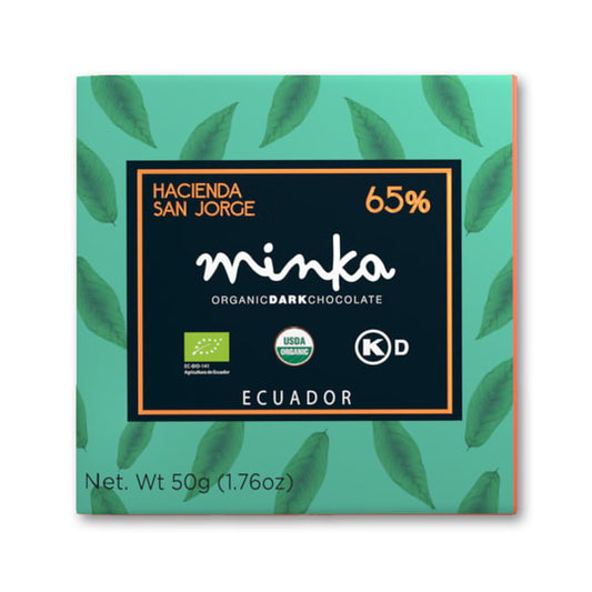 MINKA Chocolates Organic Dark Chocolate Bar 65% San Jorge Farm - Single Origin Collecti