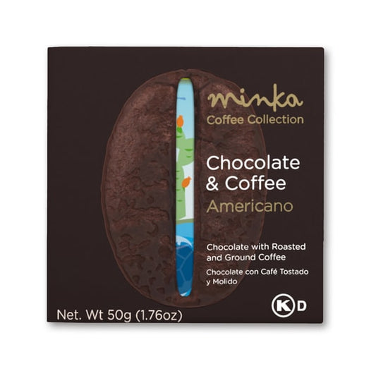 MINKA Chocolates Organic Chocolate Bar - Americano - Coffee Collection - 48ct