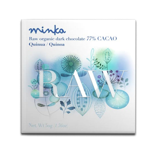 MINKA Chocolates Organic Raw Chocolate Bar - 77% with Quinoa - Raw Collection - 48ct