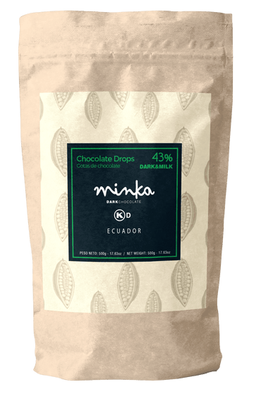 MINKA Chocolates Chocolate Drops 43% Dark Milk Single Origin - 12 Pouches