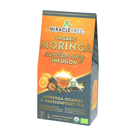 Miracle Tree Organic Moringa Energy Tea, 16ct - Orange & Passionfruit Black Tea