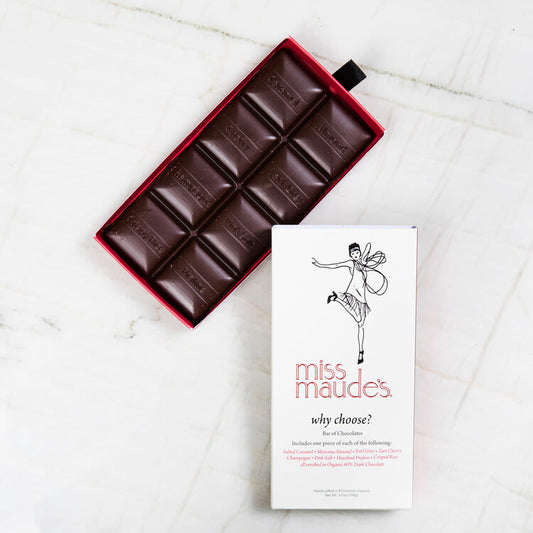 Miss Maude's Bar of Chocolates Why Choose? Bar