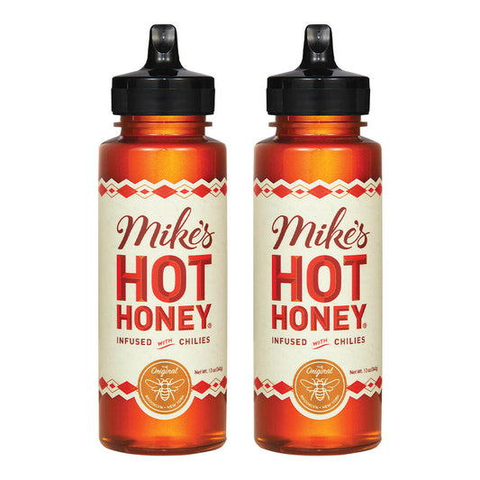 Mike's Hot Honey chili infused honey squeeze bottle