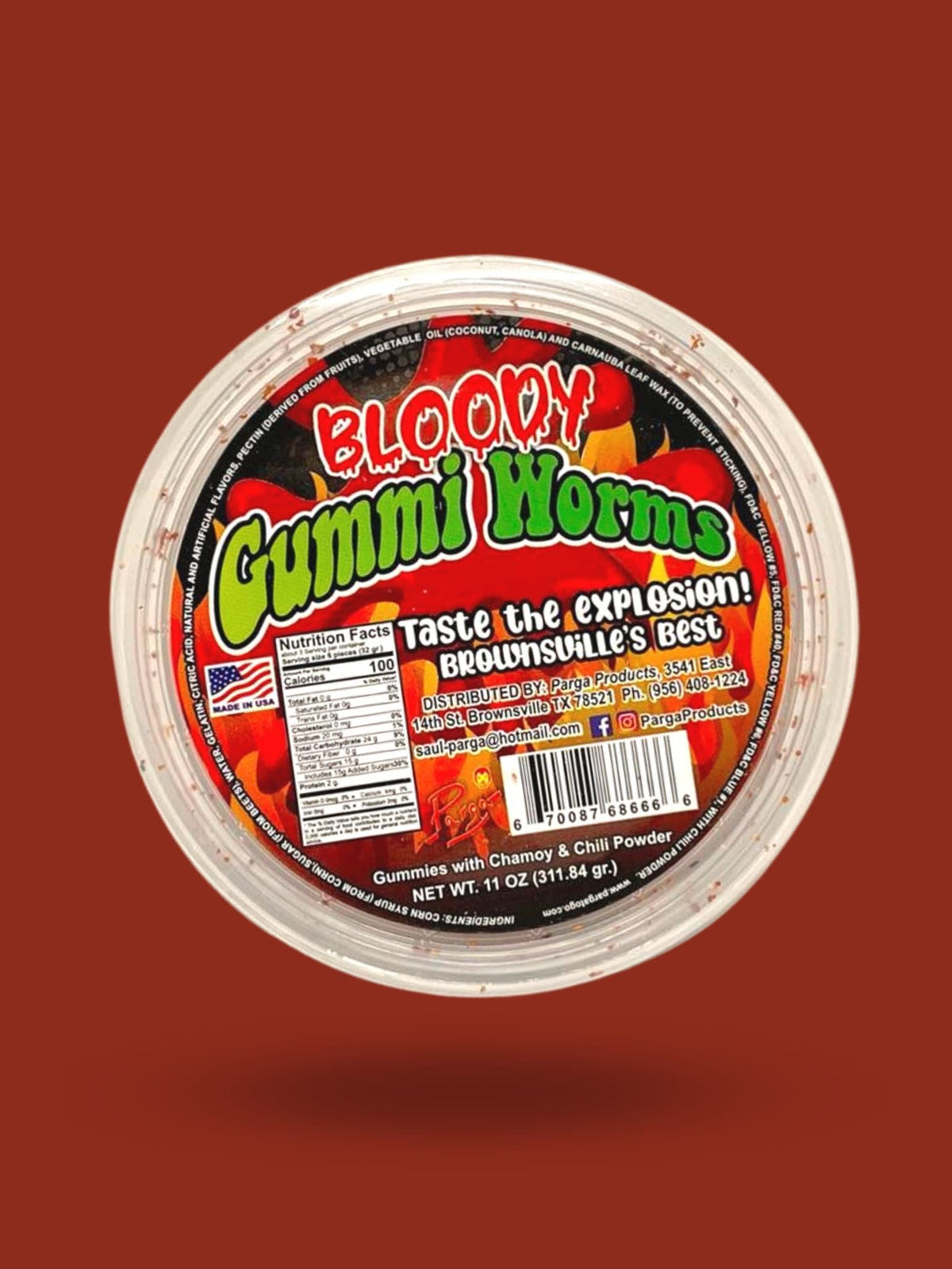 Bloody Gummi Worms 10670087686663-24ctMastercase