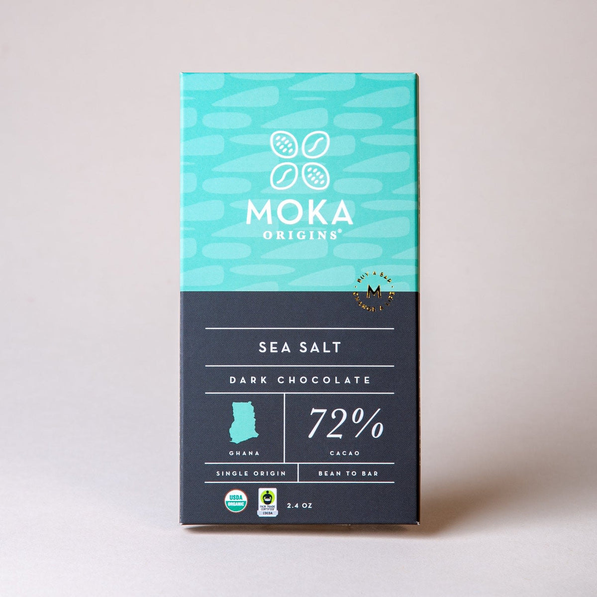 Moka Origins Chocolate Bars - Sea Salt 72% Dark Chocolate