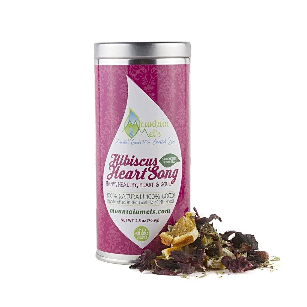 Mountain Mel's Loose Leaf Medicinal Herbal Teas - Large Tin - Hibiscus Heart Song