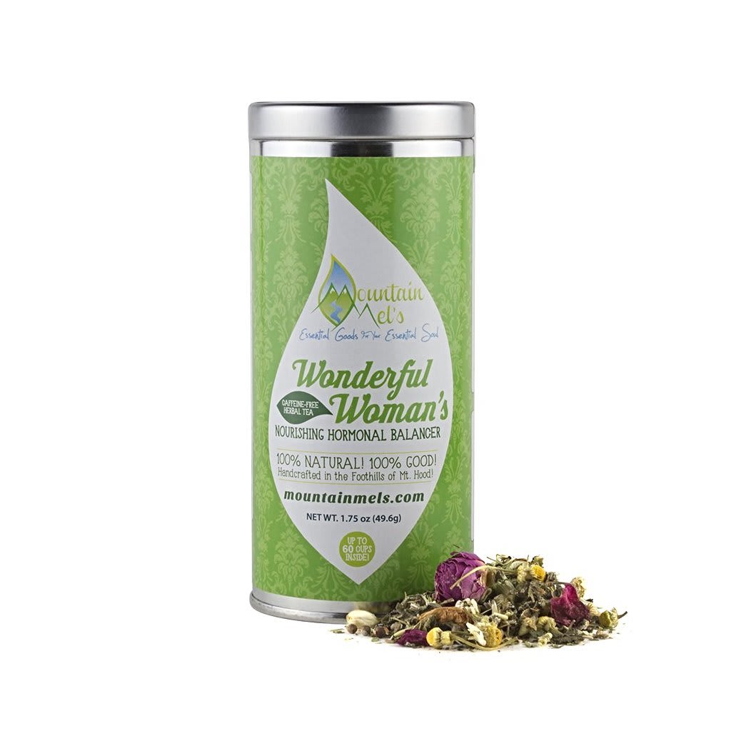 Mountain Mel's Loose Leaf Medicinal Herbal Teas - Large Tin - Wonderful Woman's