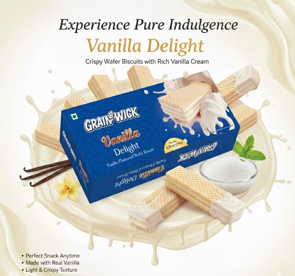 Aiva Vanilla Wafer Biscuit 5.29 OZ (Pack of 12) 34116X12