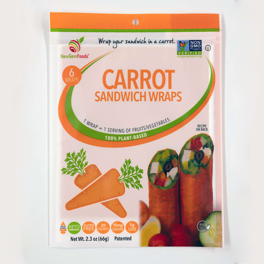 NewGem Foods Carrot - 6pk Sandwich Wraps