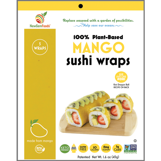 NewGem Foods Mango - 5pk Sushi Wraps