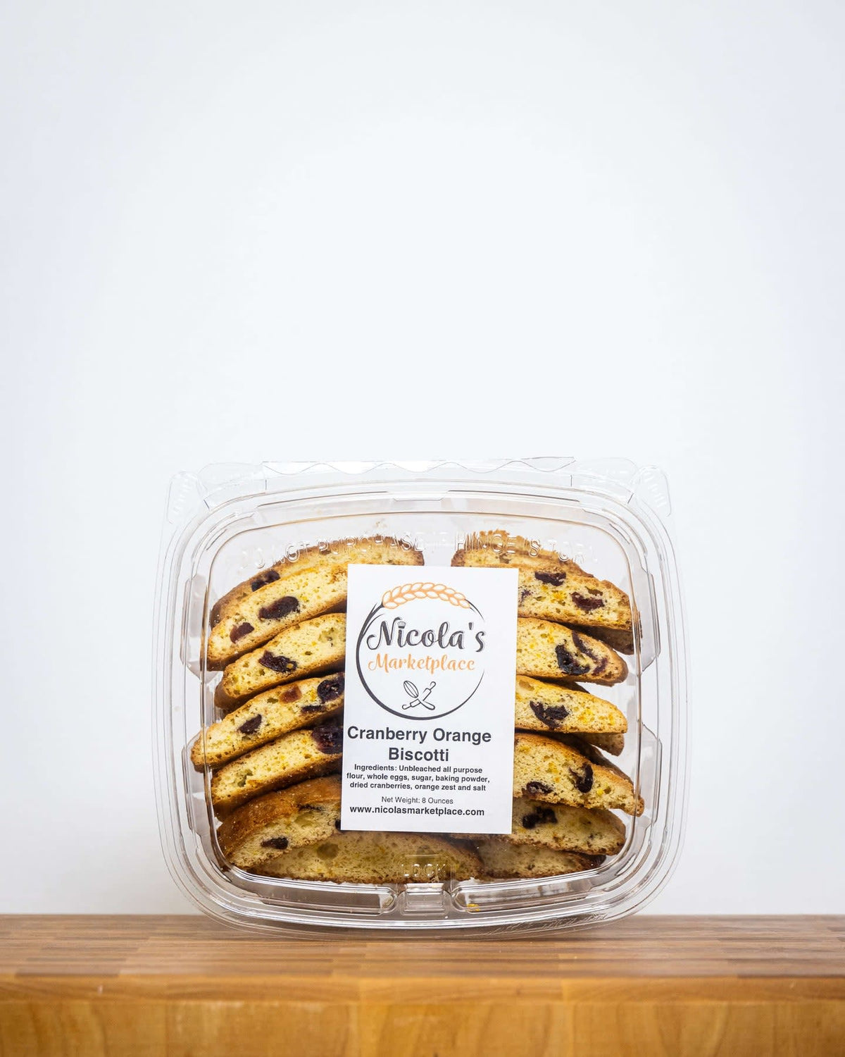 Nicola's Marketplace Cranberry Orange Biscotti