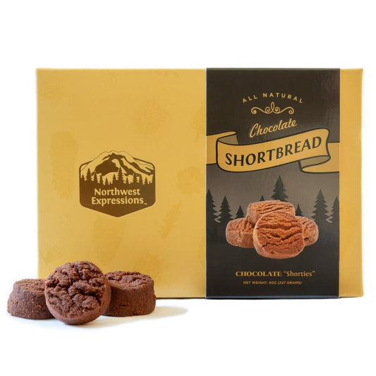 Northwest Expressions Chocolate Shortbread "Shorties" - 8oz Gift Box