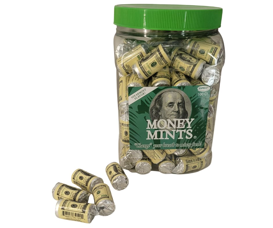Money Mints Jar - Breath Mints