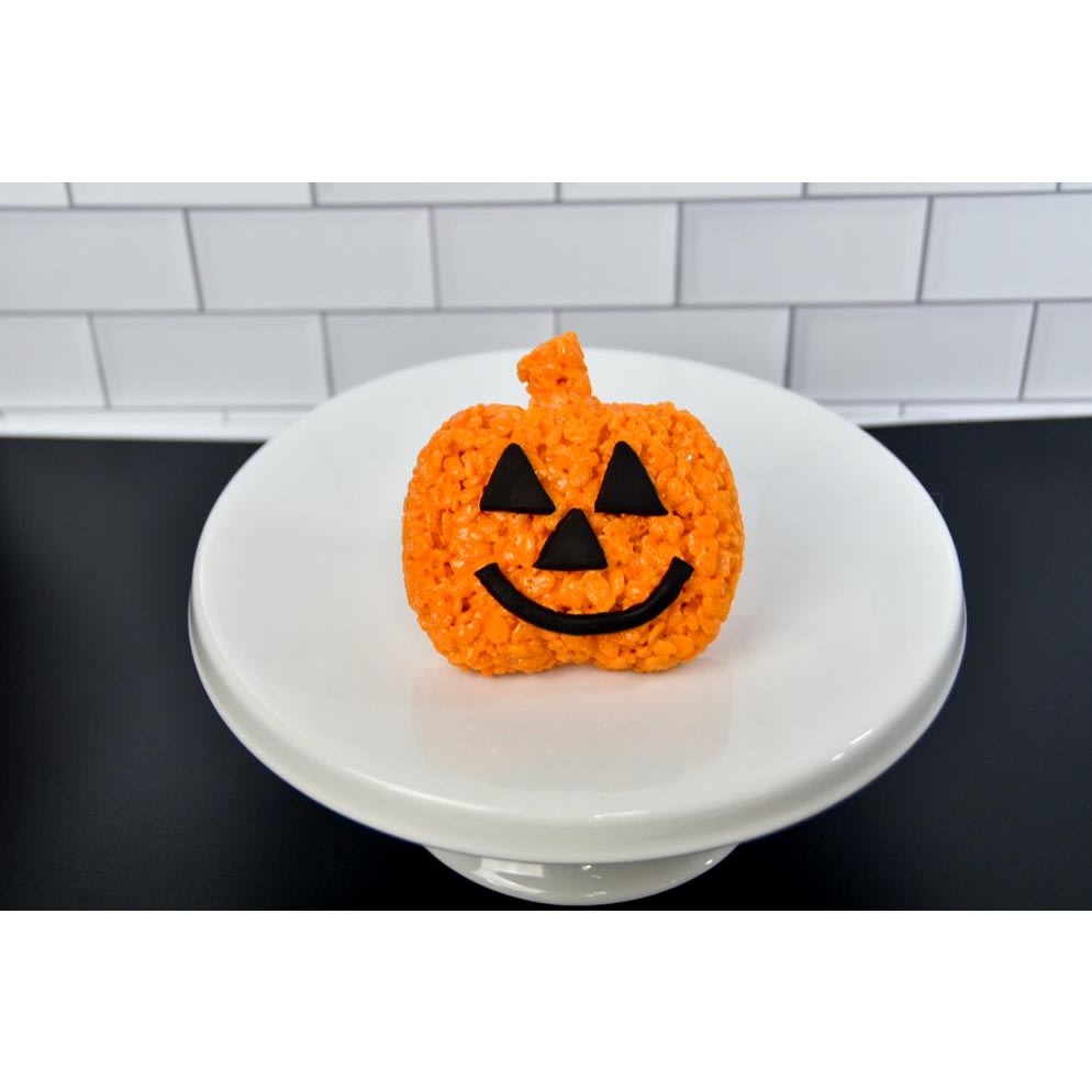 Halloween Pumpkin Jack O' Lantern Rice Crispie Treats