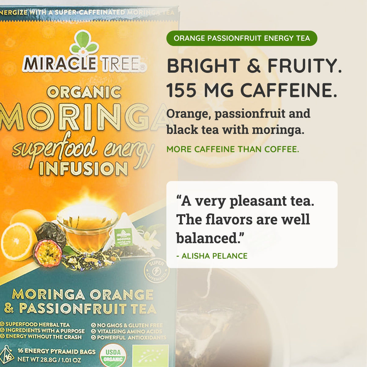 Organic Moringa Energy Tea, 16ct MT-OPB-16
