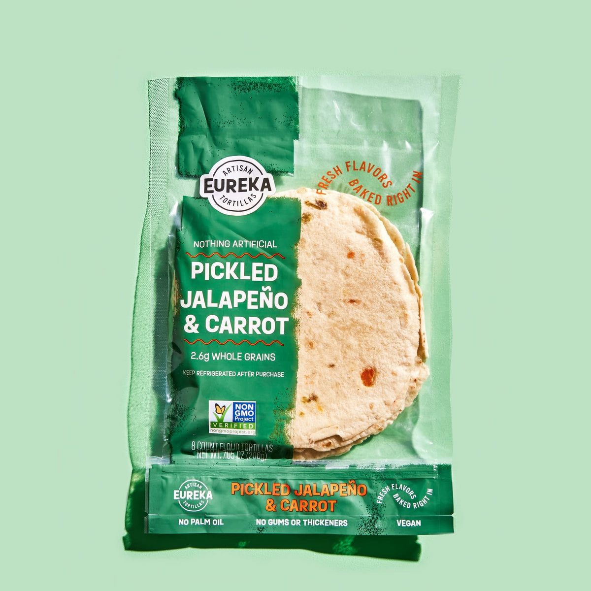 Flour Tortillas (6 inch, 8 Count) Pickled Jalapeno & Carrot
