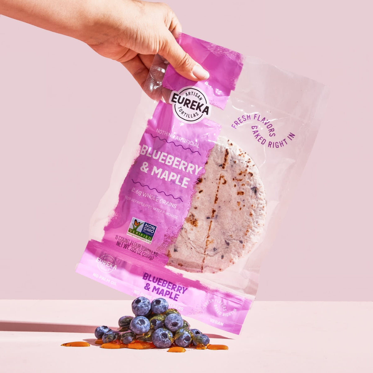 Flour Tortillas (6 inch, 8 Count) Blueberry & Maple