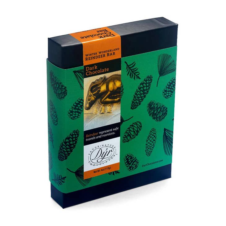 Winter Wonderland Reindeer Dark Chocolate Luxury Gift Bar