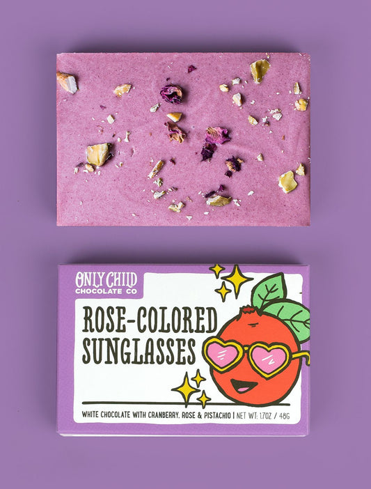 Only Child Chocolate Co Chocolate Bars - Rose Colored Sunglasses