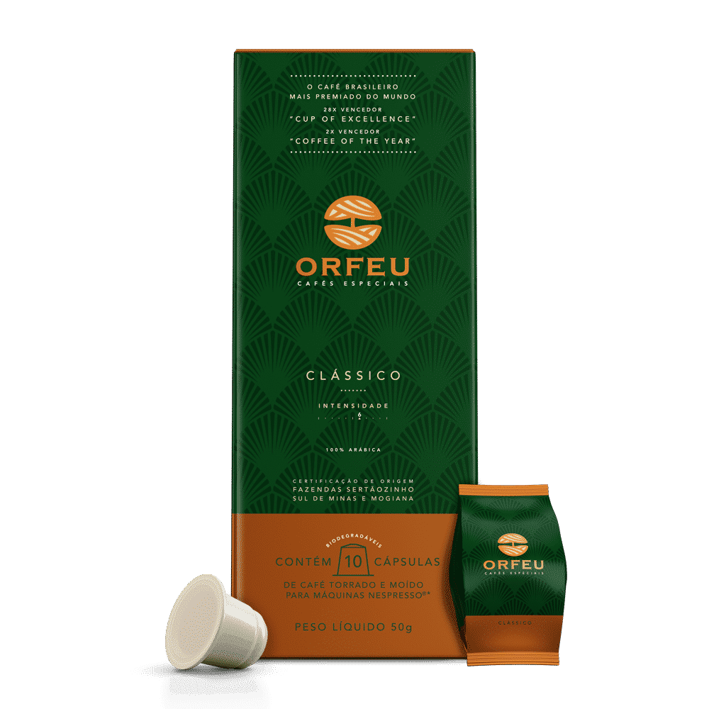 Orfeu Coffee Orfeu Specialty Coffee - Nespresso Pods, Classic Medium Roast, 50