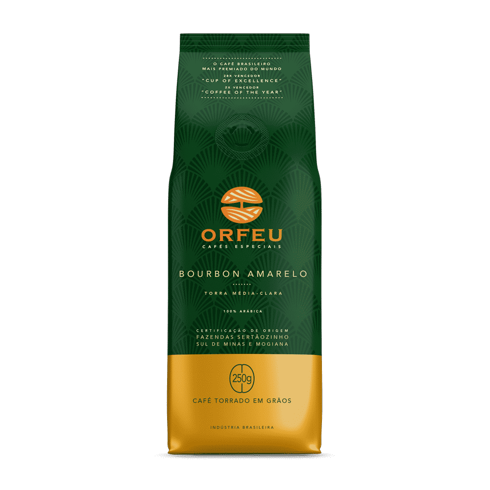 Orfeu Coffee Orfeu Specialty Coffee - Whole Beans, Yellow Bourbon Medium Roast, 50