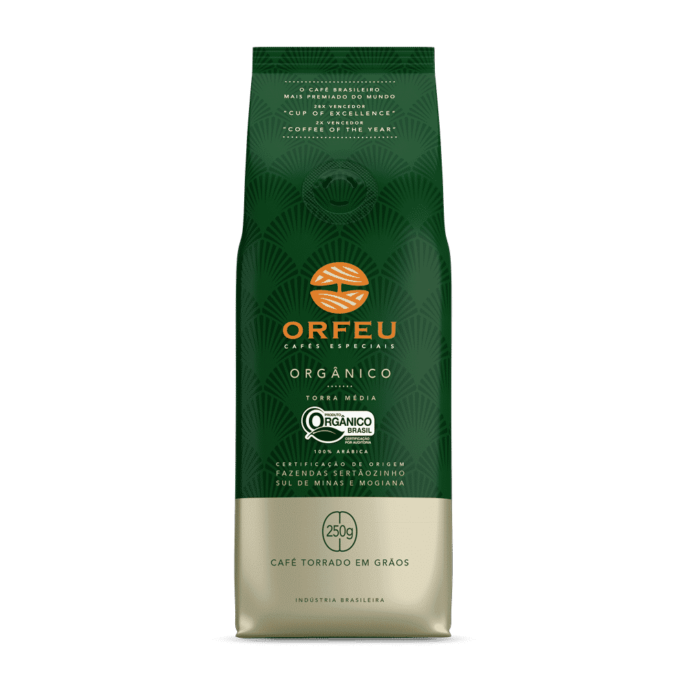 Orfeu Coffee Orfeu Specialty Coffee - Whole Beans, Organic Medium Roast, 50 Cases