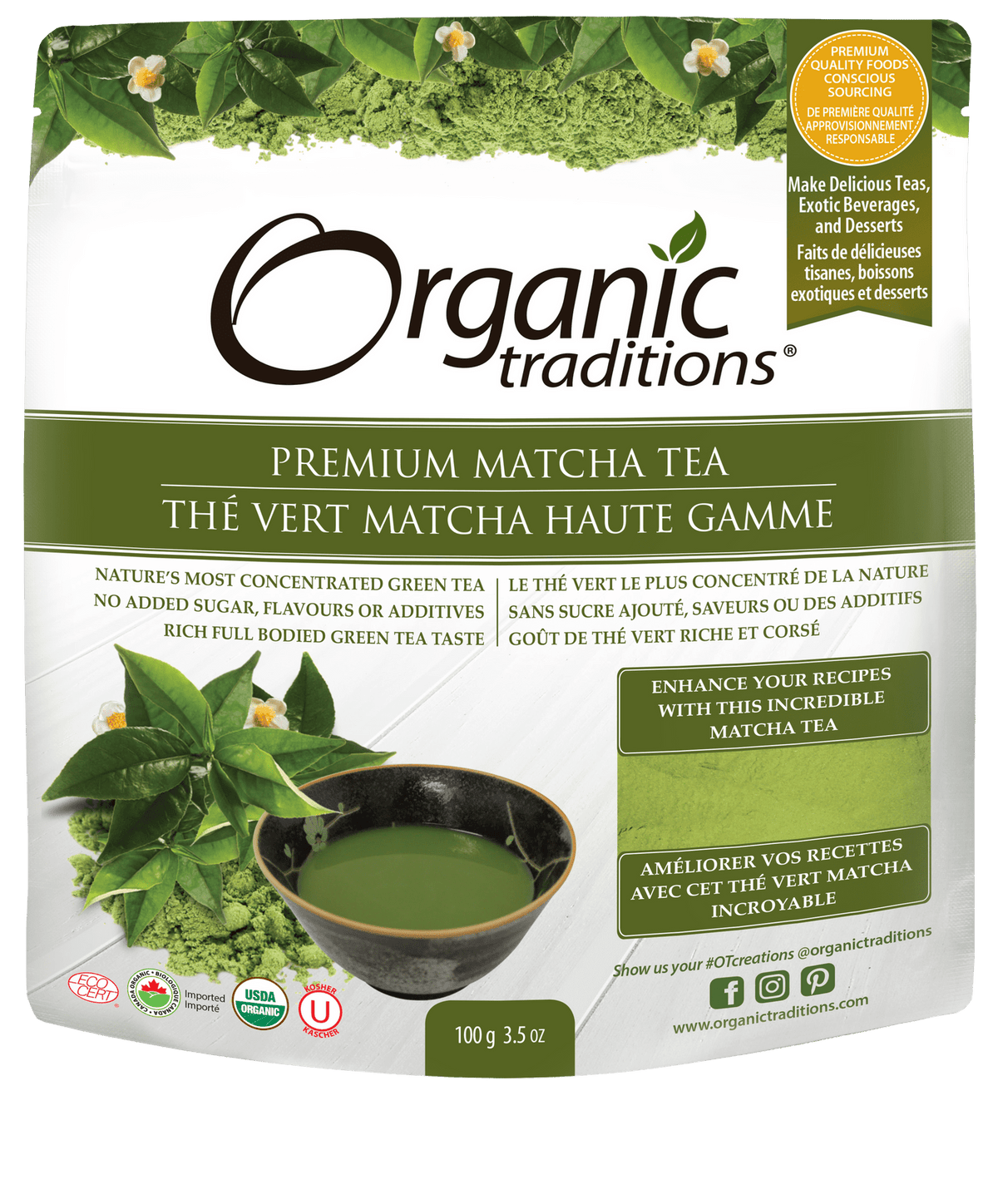 Organic Traditions Organic Premium Matcha Tea