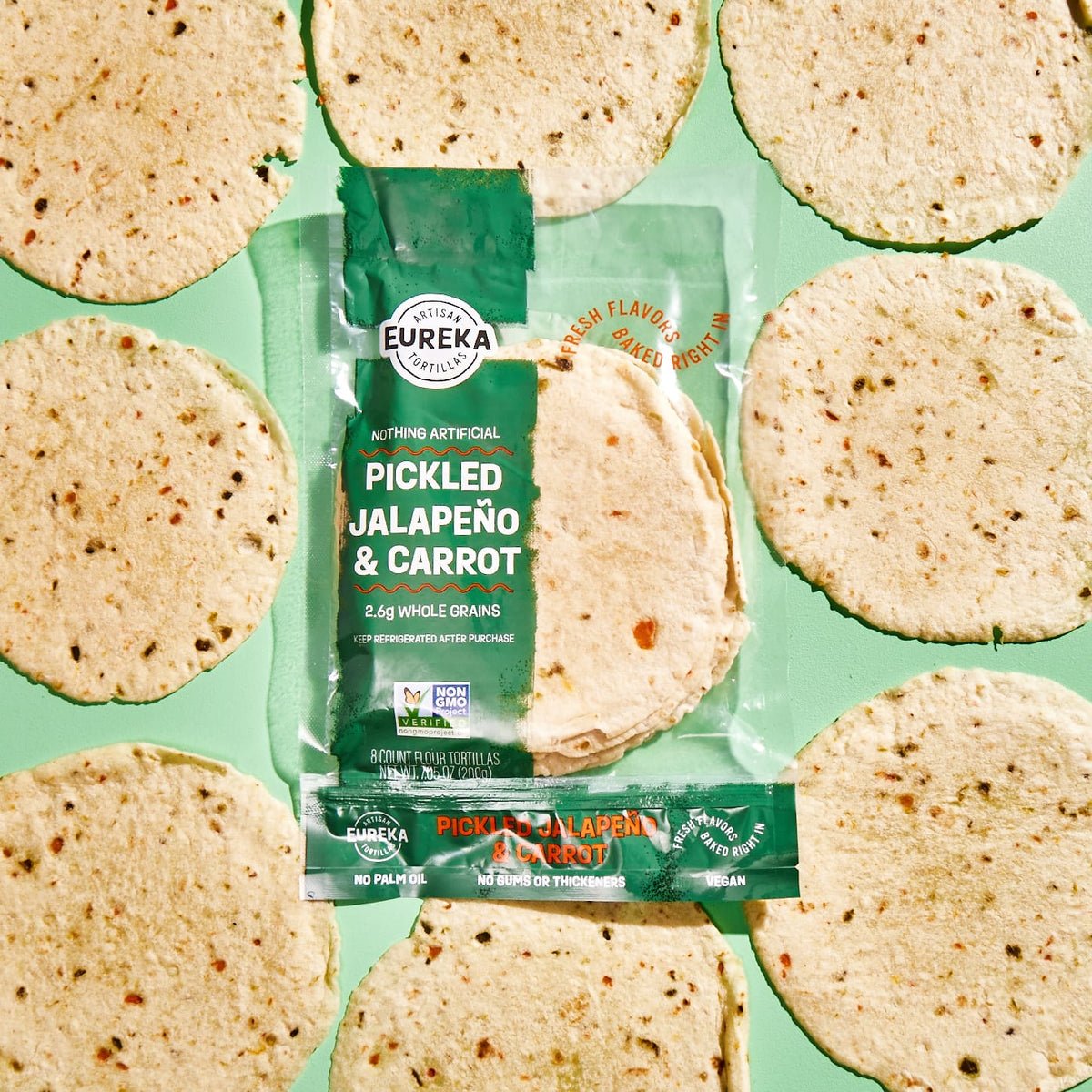 Flour Tortillas (6 inch, 8 Count) Pickled Jalapeno & Carrot