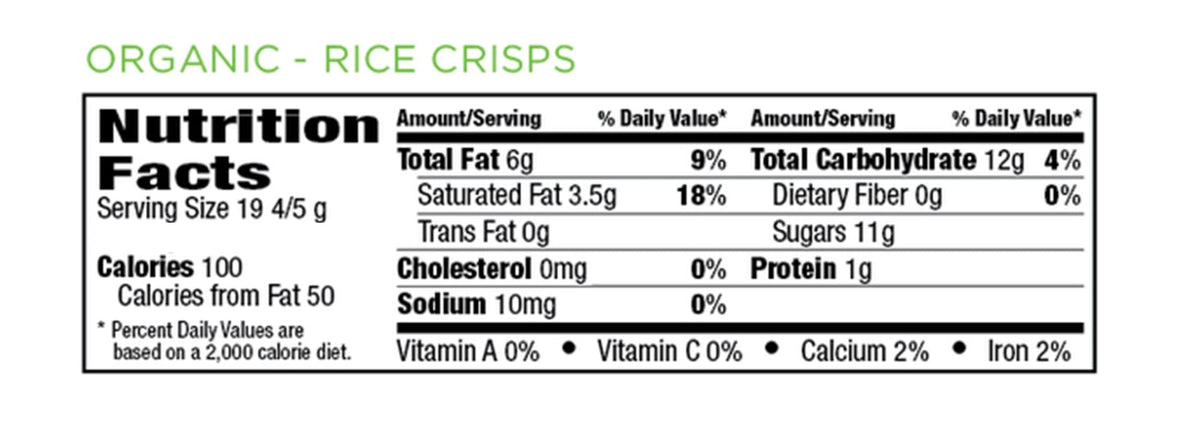 Organic Rice Crisps & Milk Chocolate Mini Bars, 0.7 oz 019