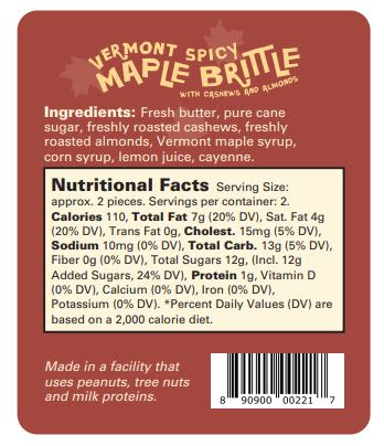 Vermont Maple Brittle MBC2W
