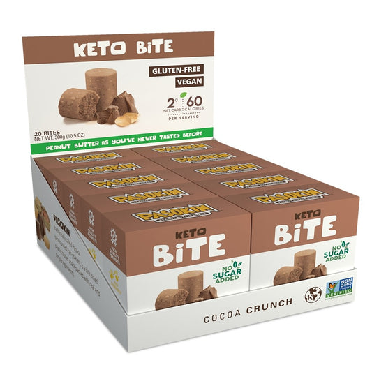 Pasokin Keto Peanut Butter Bites - No Sugar Added - Cocoa Crunch