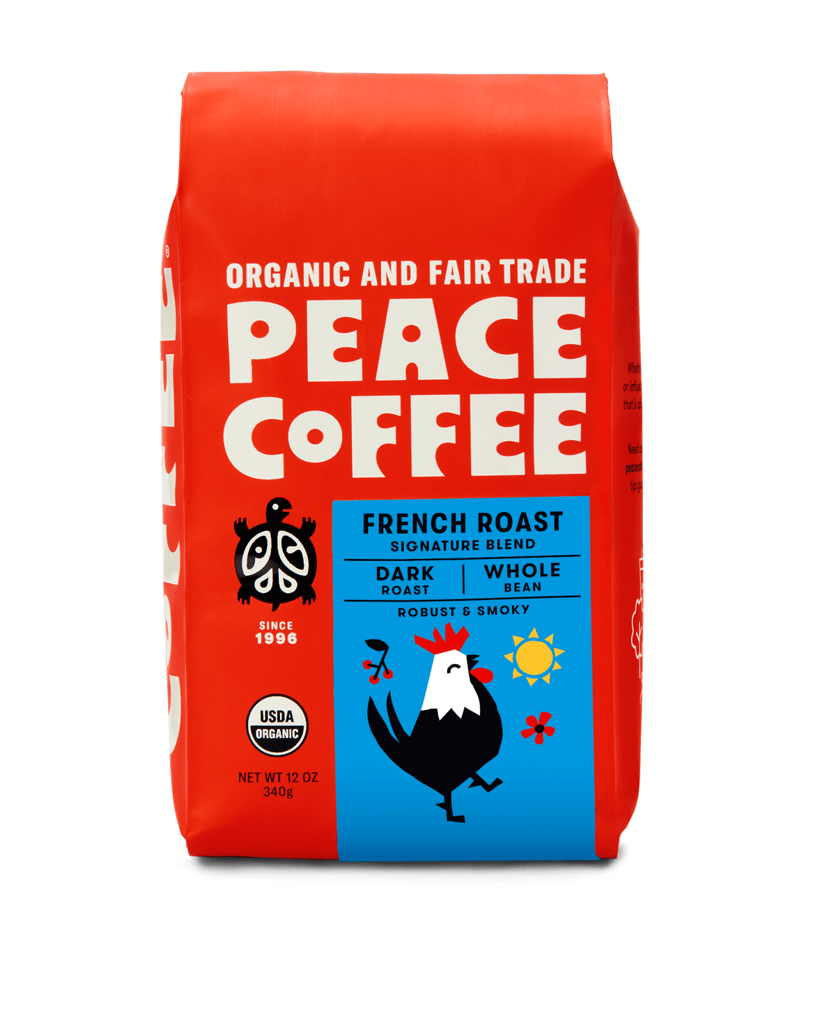 Peace Coffee 12oz Blends - Whole Bean - French Roast