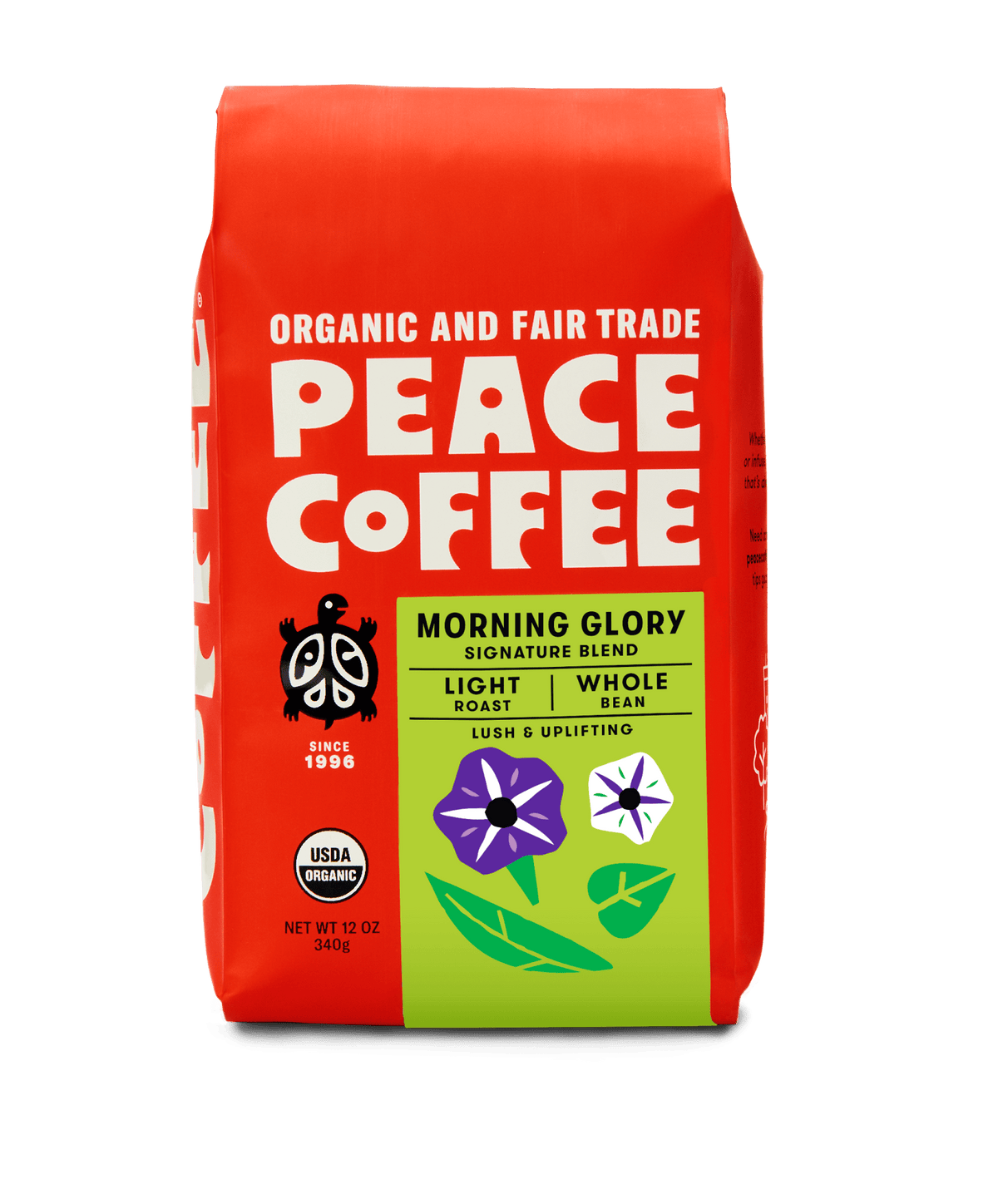 Peace Coffee 12oz Blends - Whole Bean - Morning Glory