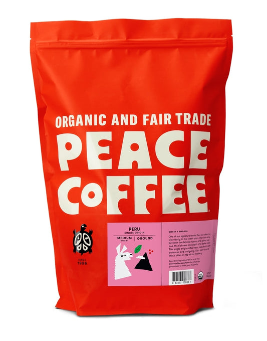 Peace Coffee 5lb - Ground Coffee - Peru Single Origin