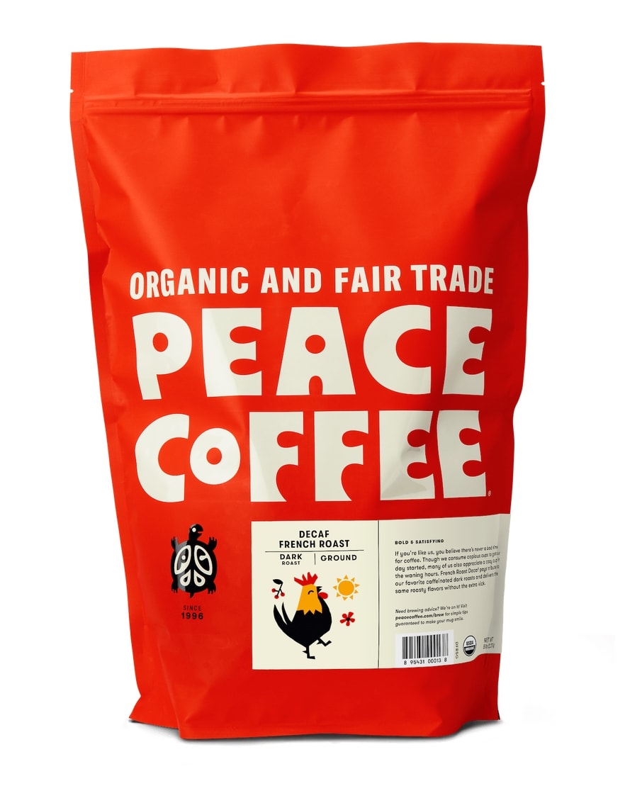 Peace Coffee 5lb - Ground Coffee - Decaf French Roast
