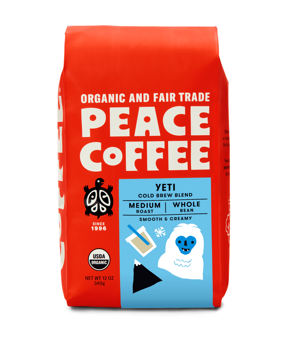 Peace Coffee 12oz Blends - Whole Bean - Yeti Cold Brew