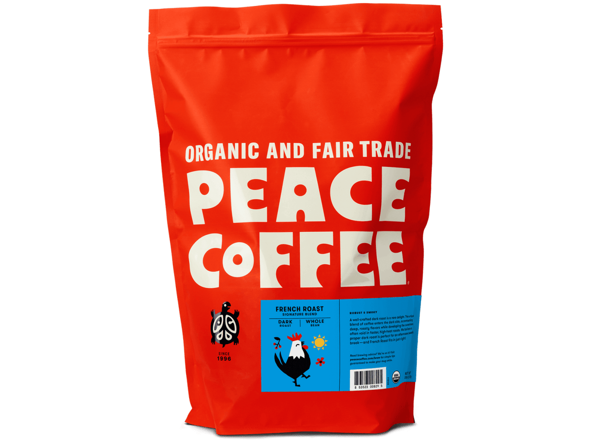 Peace Coffee 5lb - Whole Bean Coffee - French Roast