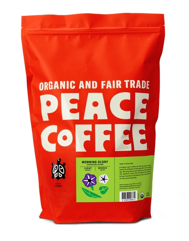 Peace Coffee 5lb - Whole Bean Coffee - Morning Glory Light Roast