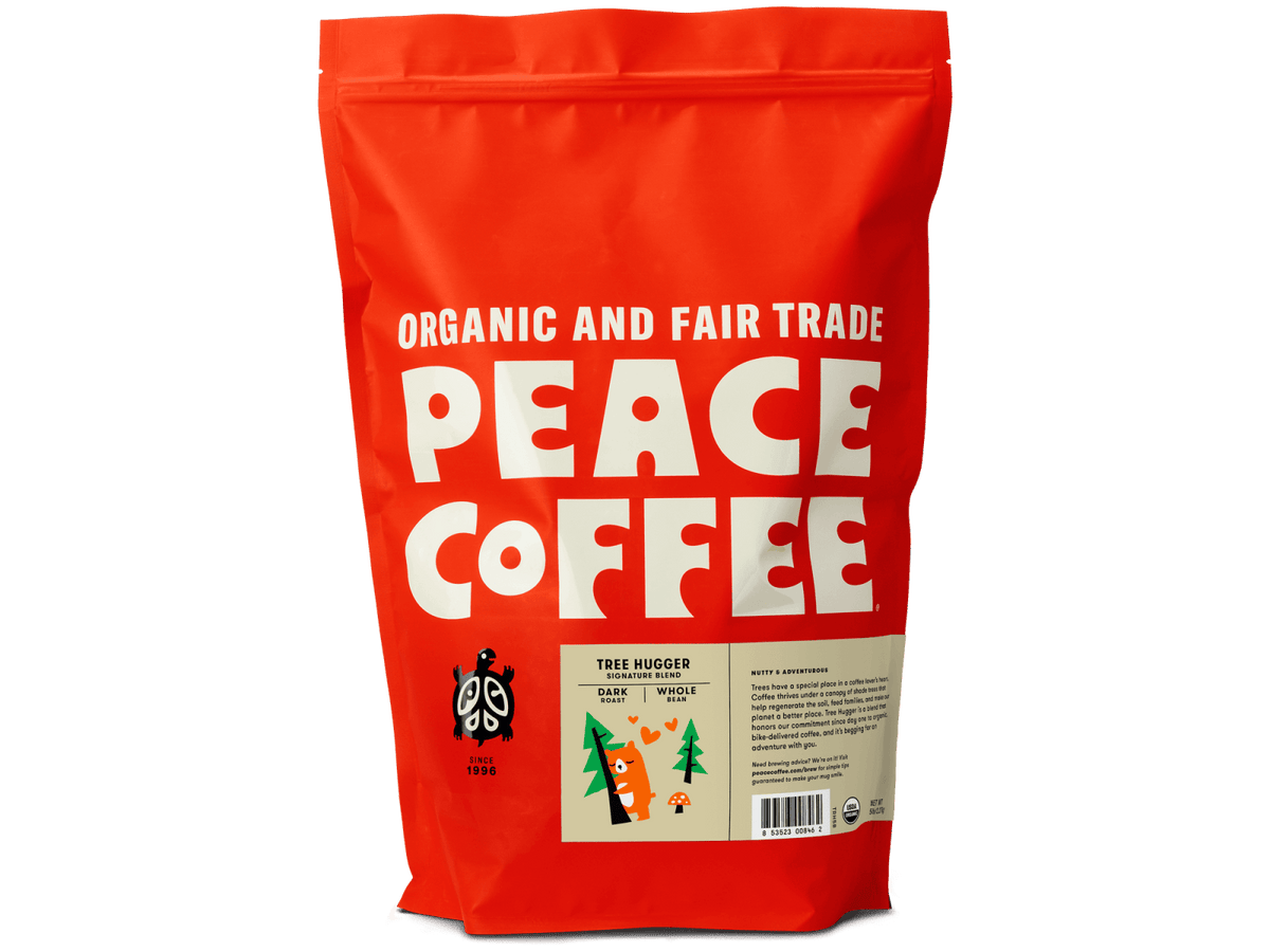 Peace Coffee 5lb - Whole Bean Coffee - Tree Hugger Dark Roast