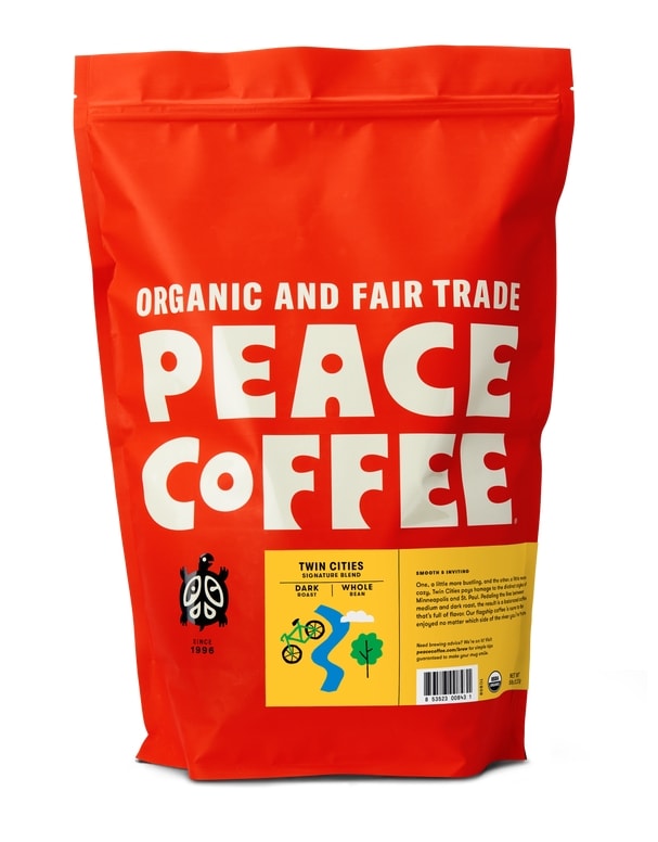 Peace Coffee 5lb - Whole Bean Coffee - Twin Cities Dark Roast