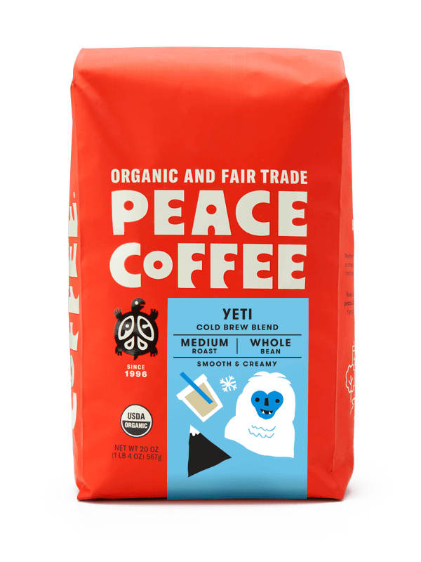 Peace Coffee 20oz Blends - Whole Bean - Yeti Cold Brew