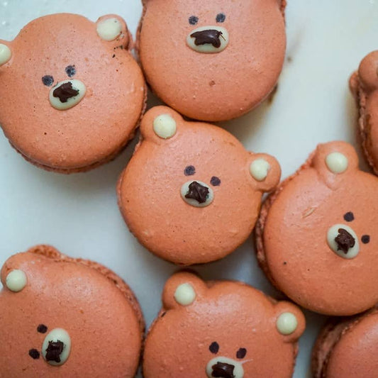 Phivi Box Macarons Teddy Bear Design (12), Handmade Gluten-Free