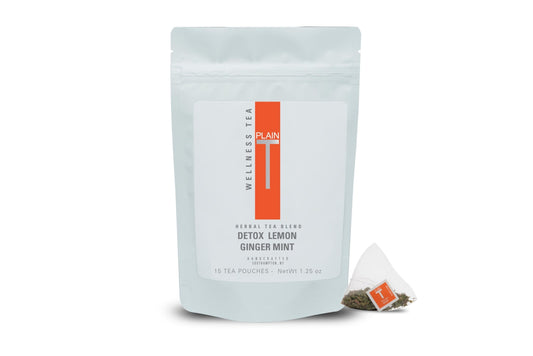 PLAIN-T Detox Lemon Ginger Mint - 15 Pyramid Sachets
