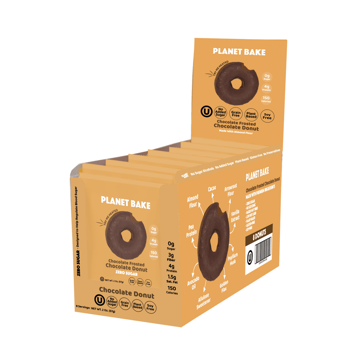 Planet Bake Donuts - Dark Chocolate (VE, GF, K, No Sugar, Soy-Free)