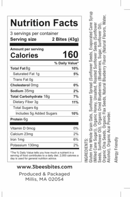 3 Bees Protein Bites | Allergy Friendly Superfood 860005148240