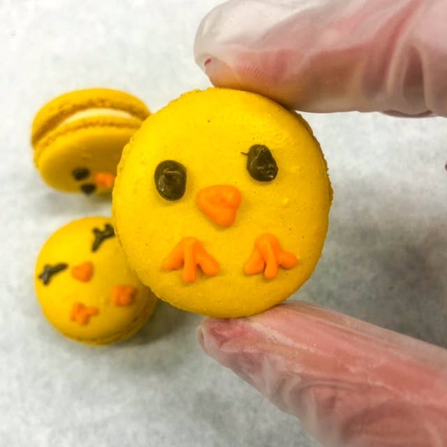Macarons Baby Chick Easter Spring Design (12), Gluten-Free MACCHICK12