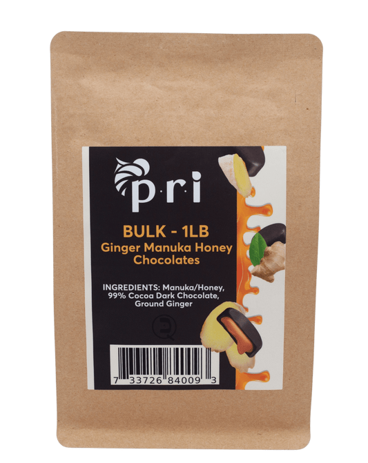 PRI Manuka Honey filled Chocolates, Ginger - 1 lb (40 pieces per pound)
