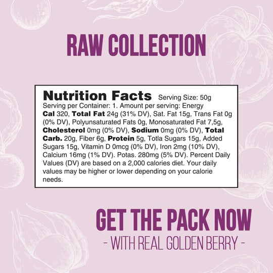 Organic Raw Chocolate Bar - 77% with Golden Berry - Raw Collection